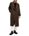 Allsaints Mabel Double Breasted Coat In Sugar Brow