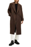 Allsaints Mabel Double Breasted Coat In Sugar Brown