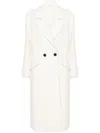 Allsaints Mabel Double-breasted Tweed Coat In Desert White