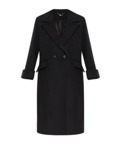 Allsaints Mabel Double-breasted Coat In Black