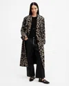 Allsaints Mabel Leppo Shearling Coat In Leopard Brown