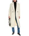 Shop Allsaints Mabel Winnie Wool-blend Coat In White