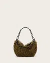 Allsaints Madea Chain Strap Beaded Bag In Warm Brass/black