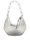 Allsaints Mini Madea Chain Handle Leather Shoulder Bag In Silver