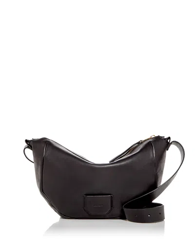 Allsaints Madea Leather Shoulder Bag In Black