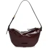 Allsaints Madea Leather Shoulder Bag In Burnt Red