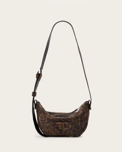 ALLSAINTS ALLSAINTS MADEA LEOPARD PRINT SUEDE CROSSBODY BAG,