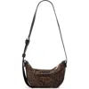 Allsaints Madea Leopard Suede Shoulder Bag In Brown