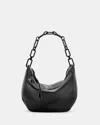 Allsaints Madea Mini Chain Strap Leather Bag In Black