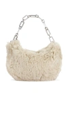 Allsaints Madea Mini Shearling Bag In Brown