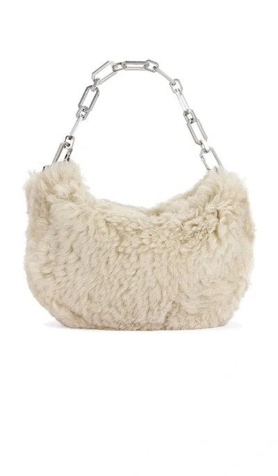Allsaints Madea Mini Shearling Bag In Brown