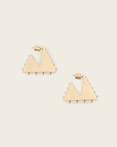 Allsaints Mae Spike Small Earrings In Gold