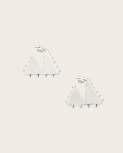 Allsaints Mae Spike Small Earrings In Metallic