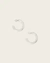 Allsaints Maeve Large Post Back Earrings In Silver