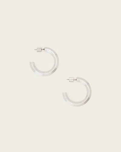 Allsaints Maeve Large Post Back Earrings In Silver