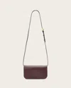 Allsaints Maeve Leather Wallet Crossbody In Burgundy