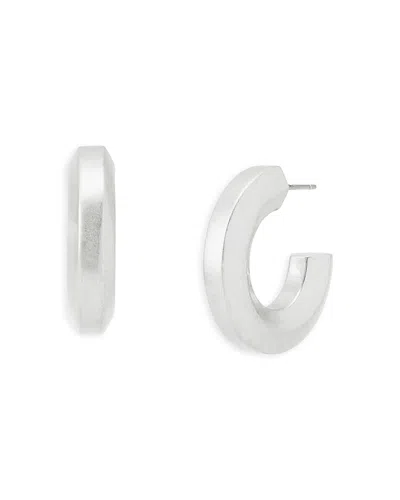 Allsaints Maeve Medium Hoop Earrings In Metallic