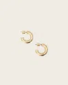 Allsaints Maeve Medium Post Back Earrings In Gold