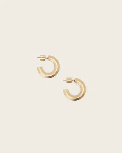Allsaints Maeve Medium Post Back Earrings In Gold