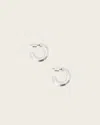 Allsaints Maeve Medium Post Back Earrings In Silver