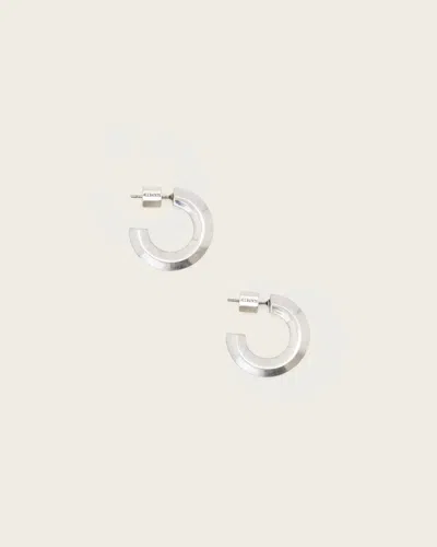 Allsaints Maeve Medium Post Back Earrings In Silver