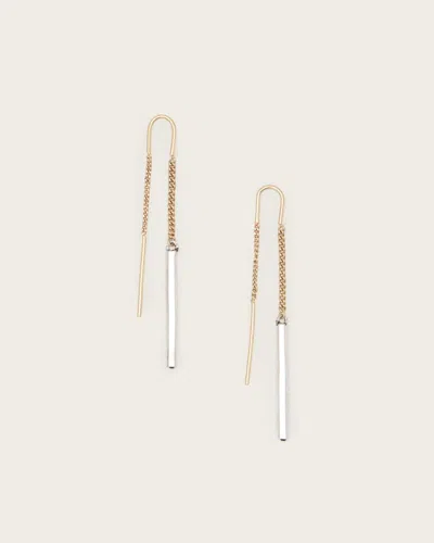 Allsaints Maeve Threader Earrings In Brown
