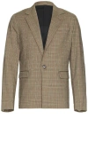 Allsaints Maffrett Fine-check Blazer In Stone Taupe