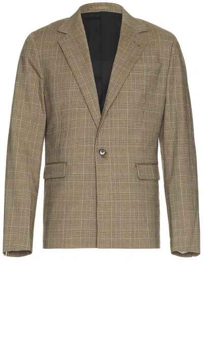 Allsaints Maffrett Fine-check Blazer In Beige