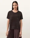 Allsaints Rebel Cashmere T-shirt In Brown