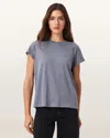Allsaints Main: 100% Cotton Anna Crew Neck Short Sleeve T-shirt In Gray