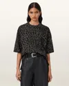 Allsaints Lenny Leopard Print Wool T-shirt In Animal Print