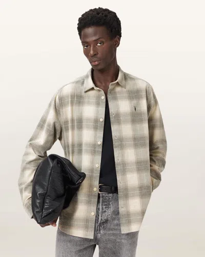 ALLSAINTS COTTON YUKI RAMSKULL CHECK SHIRT