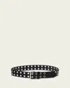 Allsaints Iryna Leather Double Belt In Multi