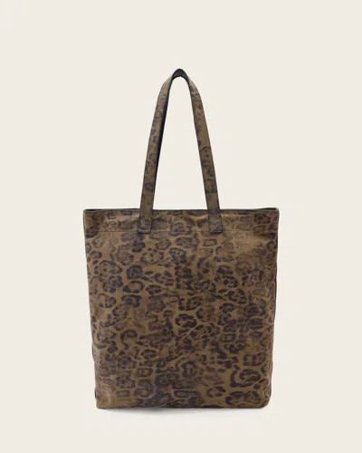 Allsaints Yuto Leopard Tote Bag