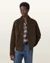 Allsaints Main: 100% Cow Suede Rhone Suede Jacket In Brown
