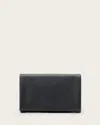 Allsaints Womens Harluna Logo-debossed Leather Wallet Black In Black