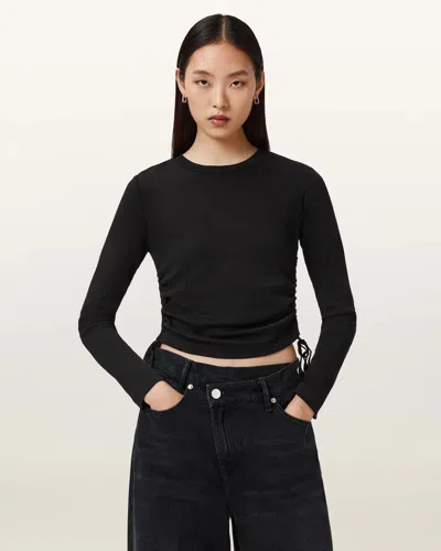 Allsaints Sonny Long Sleeve T-shirt In Black