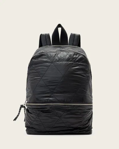 Allsaints Main: 100% Polyamide Finn Quilted Backpack In Black