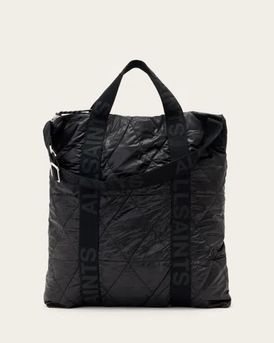 Allsaints Main: 100% Polyamide Kei Quilted Backpack In Black