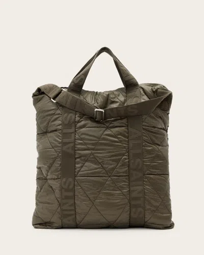 Allsaints Main: 100% Polyamide Kei Quilted Backpack In Green