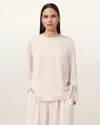 Allsaints Main: 100% Polyester Leanne Satin Relaxed Top In Neutral