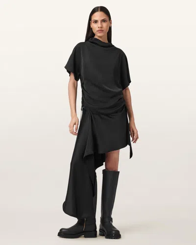 ALLSAINTS POLYESTER LESLIE SHORT SLEEVE TOP
