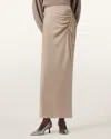 Allsaints Alexia Gathered Maxi Skirt In Neutral