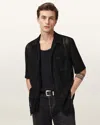 Allsaints Main: 100% Polyester Sylvan Short Sleeve Shirt In Black