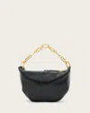 Allsaints Main: 100% Sheep Leather Madea Mini Leather Clutch Bag In Black