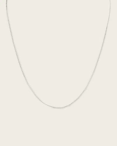Allsaints Axl Sterling Silver Curb Necklace In White