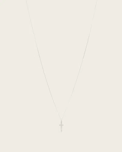 Allsaints Main: 100% Sterling Silver Gabe Large Chain Cross Necklace