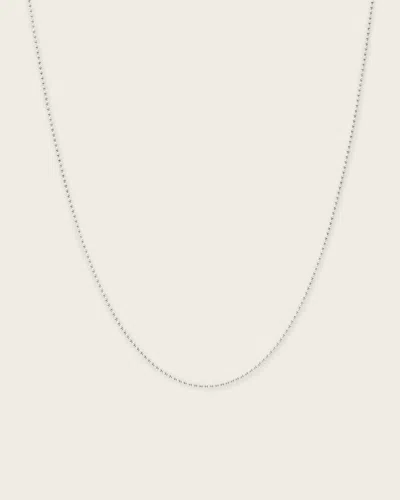 Allsaints Main: 100% Sterling Silver Jay Ball Chain Small Necklace