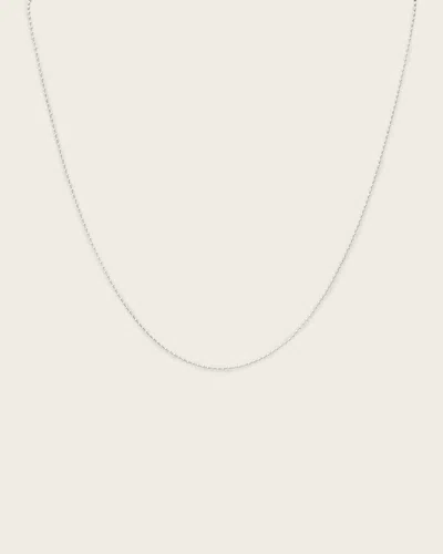 Allsaints Jay Ball Sterling Silver Ball Necklace In White