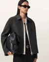 Allsaints Main: 100% Wool Celeste Cropped Wool Jacket In Gray
